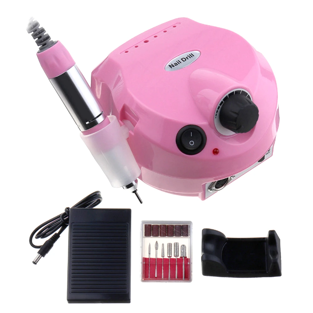 35000RPM Electric Nail Drill Set Professional Manicure Remover Machine Accessories Low Noise Trimming Kit Set Nail Filing Tools