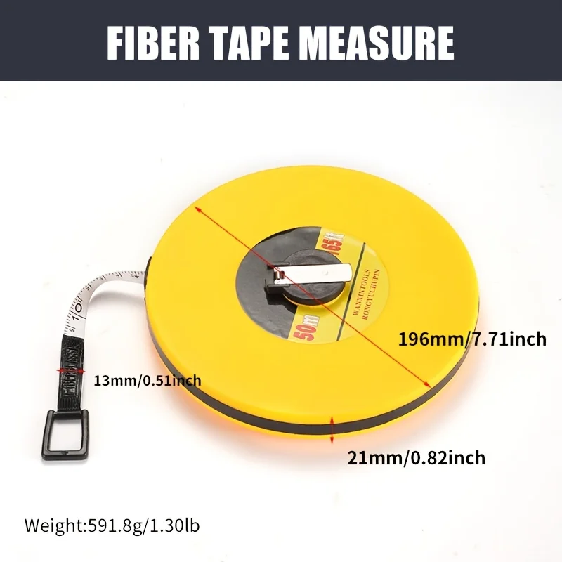 Measure Tools /20/30/50/100 Meters Measuring Ruler Measuring Tape Long Fiberglass Tape Measure