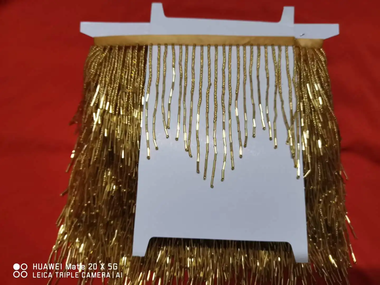 New Arrival Gold Color 5 Yards Per Lot Long Tube Beads Ribbon Tassel Fringe 15 CM Width for Decoration Dress/Fashion Designer