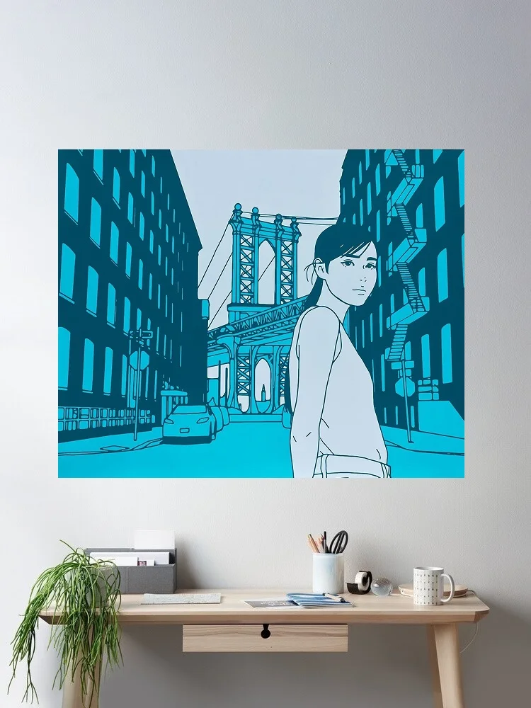 KYNE Untitled (Brooklyn) , Print Art Canvas Poster, For Living Room Decor Home Wall Picture