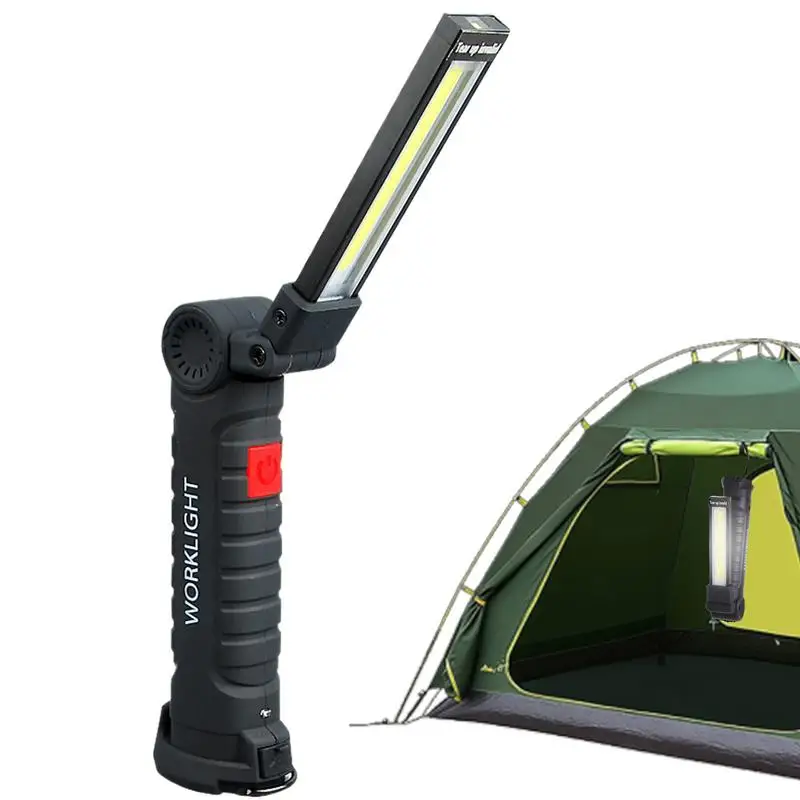 Linterna de trabajo linterna recargable de alto lúmenes luz de Flash magnética potente linterna LED para Camping hogar LED plegable