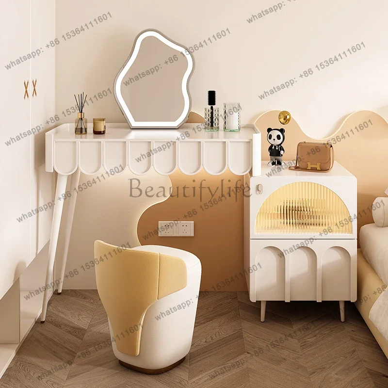 

D36Storage Makeup Nordic Vanity Table Luxury Modern Decor Makeup Dressing Table Drawer Space Saving Vanitty Tocador Room Furnitu