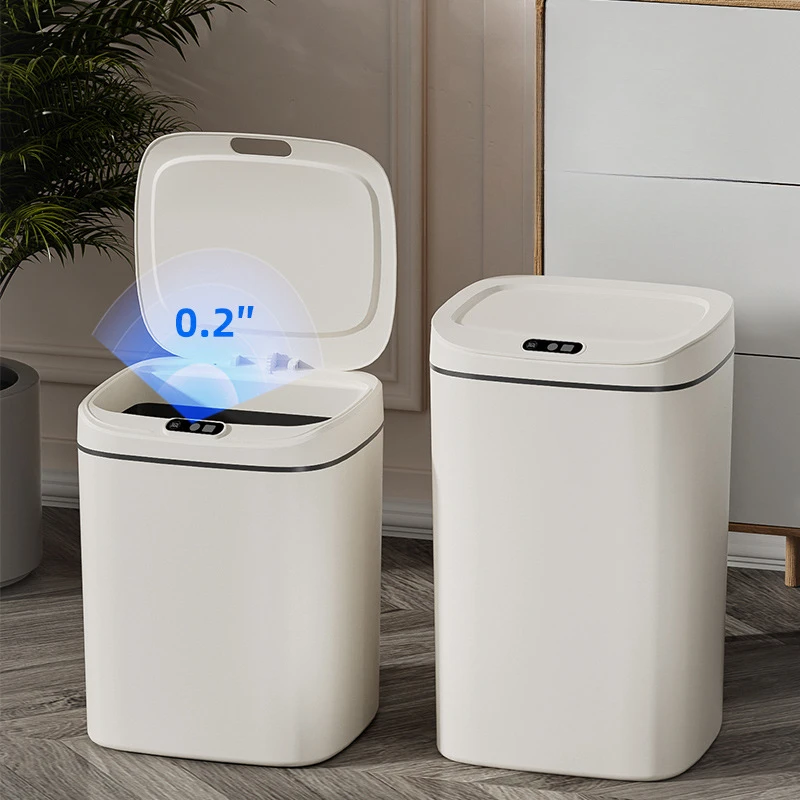 16L  Smart Sensor Trash Can Bathroom Toilet Kitchen Household Automatic Trash Can Waterproof High Capacity Waste Bin