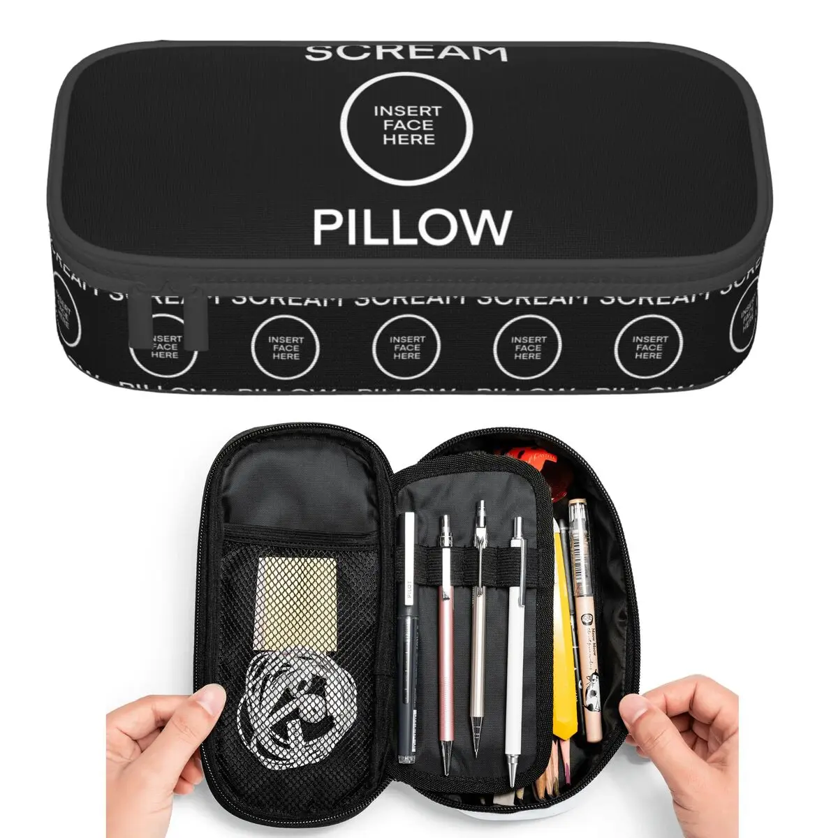 

SCREAM PILLOW Pencil Cases for Students Pen Box Pencil Bag Large Storage Pencil Pouch Pen Holder