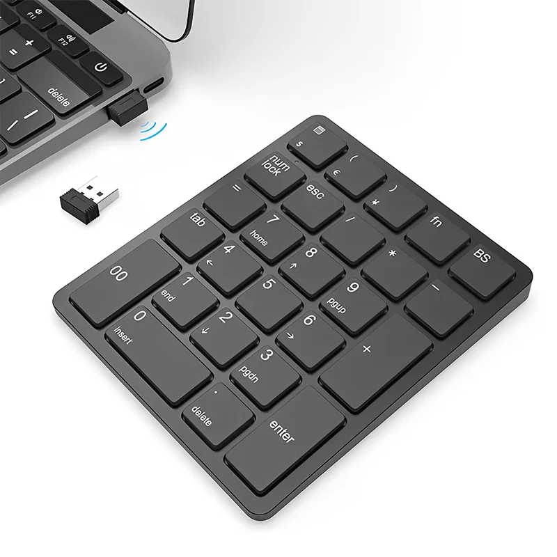 

2.4G Number Pad Wireless Numerical Keyboard 26 Keys Portable Mini Numeric keypad Financial Accounting Rechargeable Numeric Pad