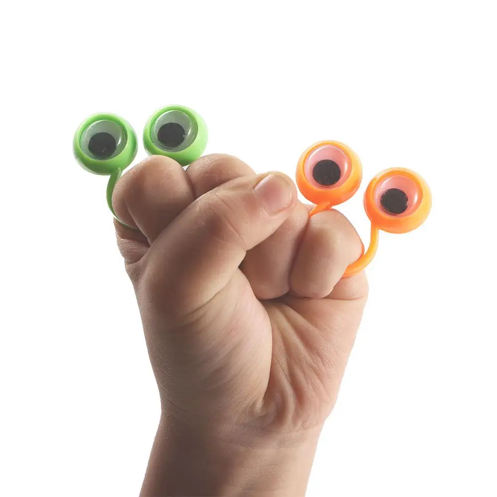 Colors Kids Gift Anti-stress Toys Active Eye Ring Move Eyes Toys Eye Finger Puppets Eyes Ring Finger Cool Toys Wiggle Eyes Toy