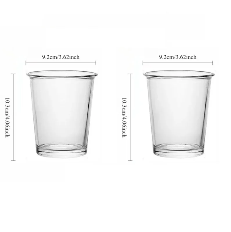 2pcs Sets Korean Style Coffee Cup Transparent Simple Cold Drink Mug Iced Latte Coffee Mug Cafe Milkshake Tea Juice Beverage Mugs