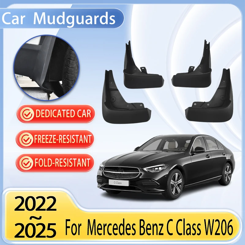 

Car Mudguards Parts For Mercedes Benz C Class W206 2022~2025 Mudflaps Tool Splash Fenders Flare Cover Guard Auto Mud Accessories