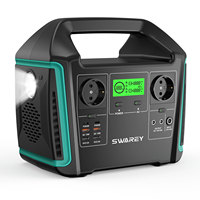 SWAREY S1000 1000W(1500W Peak) 725.76Wh Power Station Solar Generator Home Backup Emergency Power Supply Charger Power Bank