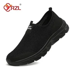 YRZL Lightweight Men Casual Shoes Breathable Slip on Male Casual Sneakers Anti-slip Men's Flats Outdoor Walking Shoes Size 38-46