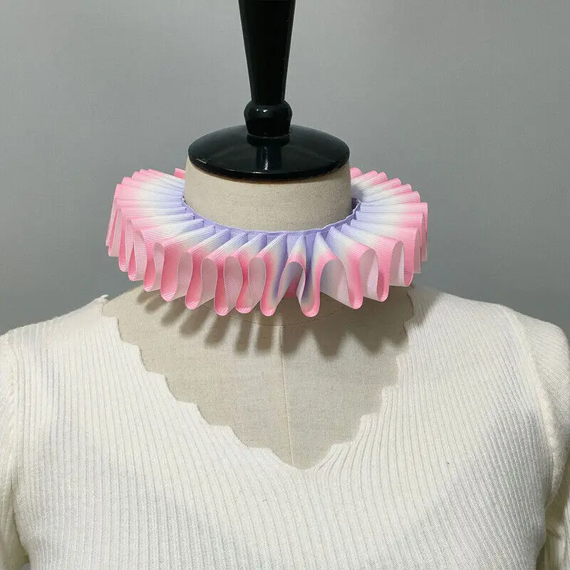 Faux col à volants victorien Renaissance, 1 pièce, ras du cou de Clown Cosplay, accessoires de Costume d'halloween, accessoire de photographie