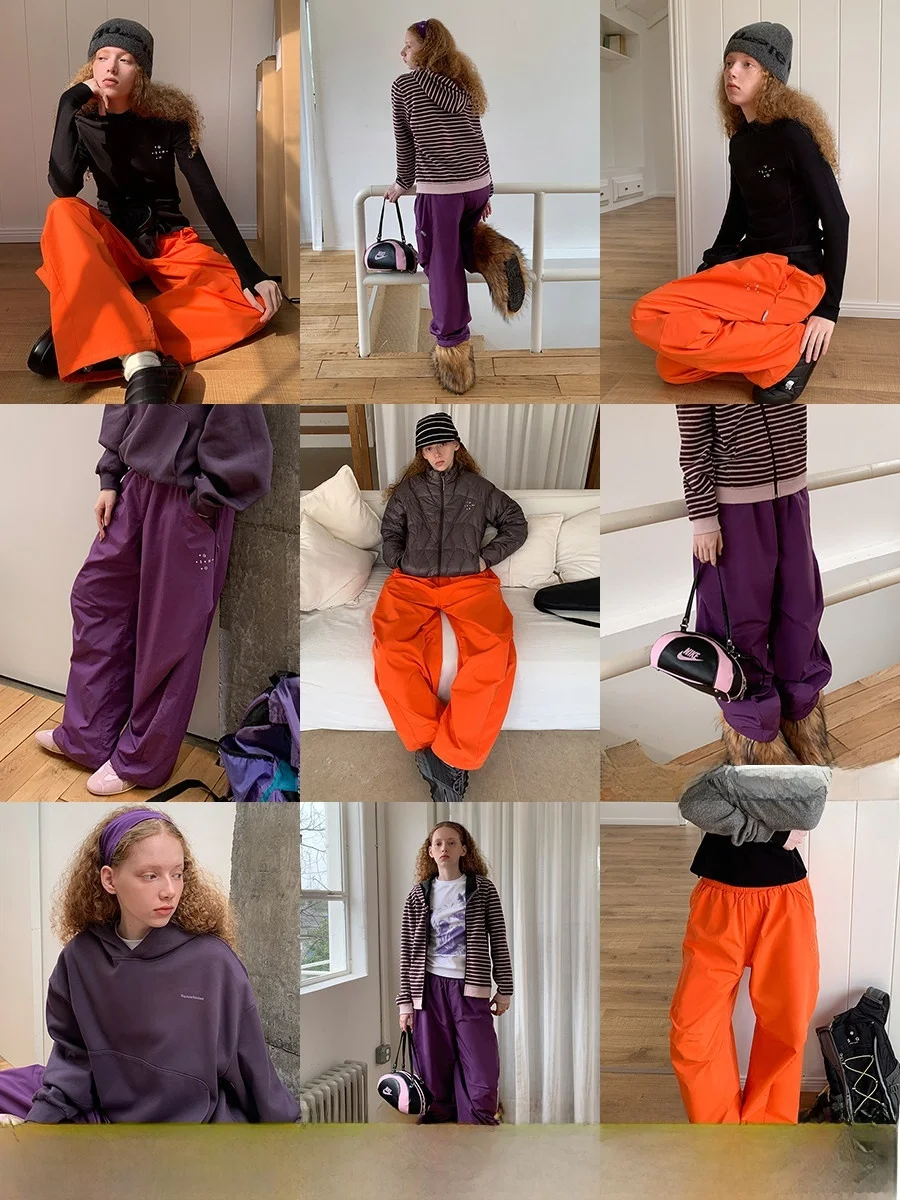 Loose Casual Wide Leg Soldier Pants Women's Hiking Trousers Outdoor Versatile Waterproof Loose Fit Ladies' Casual Pants