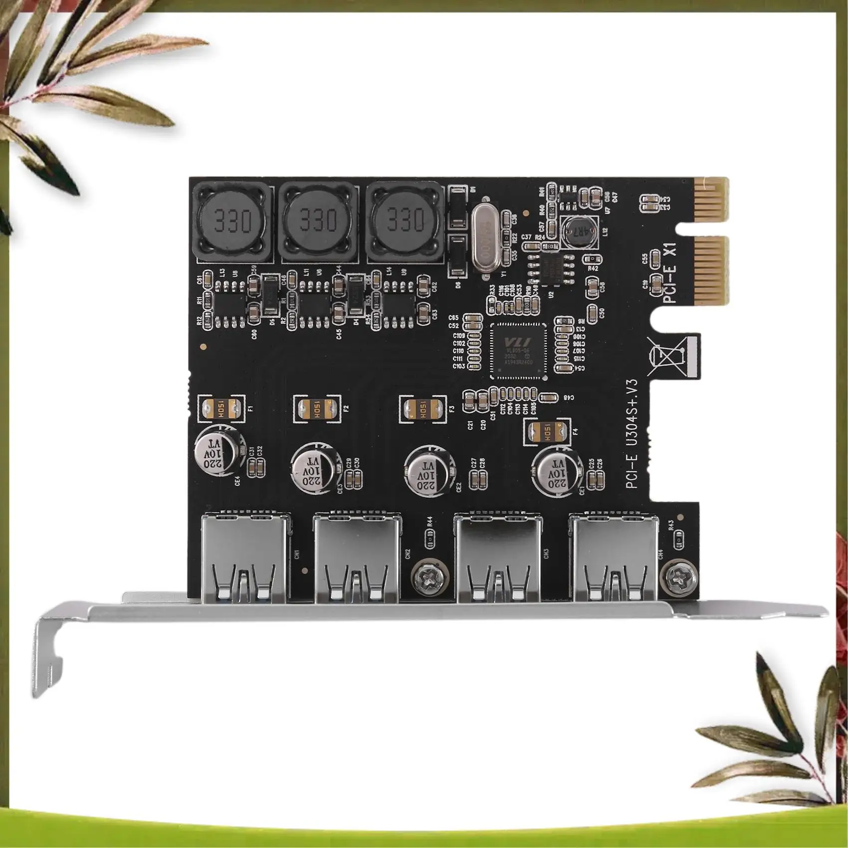 New-4 Port Usb 3.0 Pci Express Expansion Card Pcie Pci-E Usb 3.0 Host Controller 4 X Usb3.0 Usb 3.0 Add On Card Expansion Cards