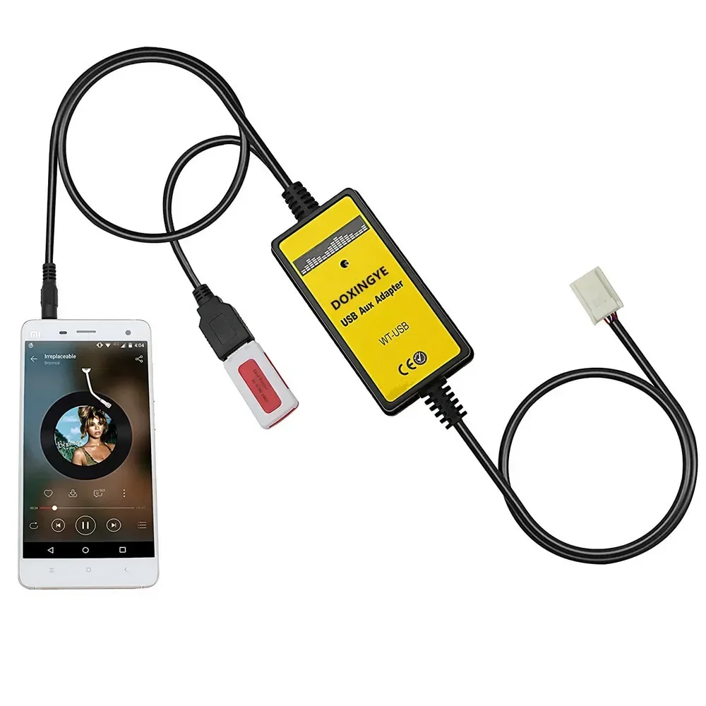 DOXINGYE samochód USB AUX odtwarzacz MP3 głowica radia samochodowego jednostka zmieniarka CD Adapter dla TOYOTA LEXUS Corolla RAV4 Camry 6 + 6PIN — zdjęcie 2