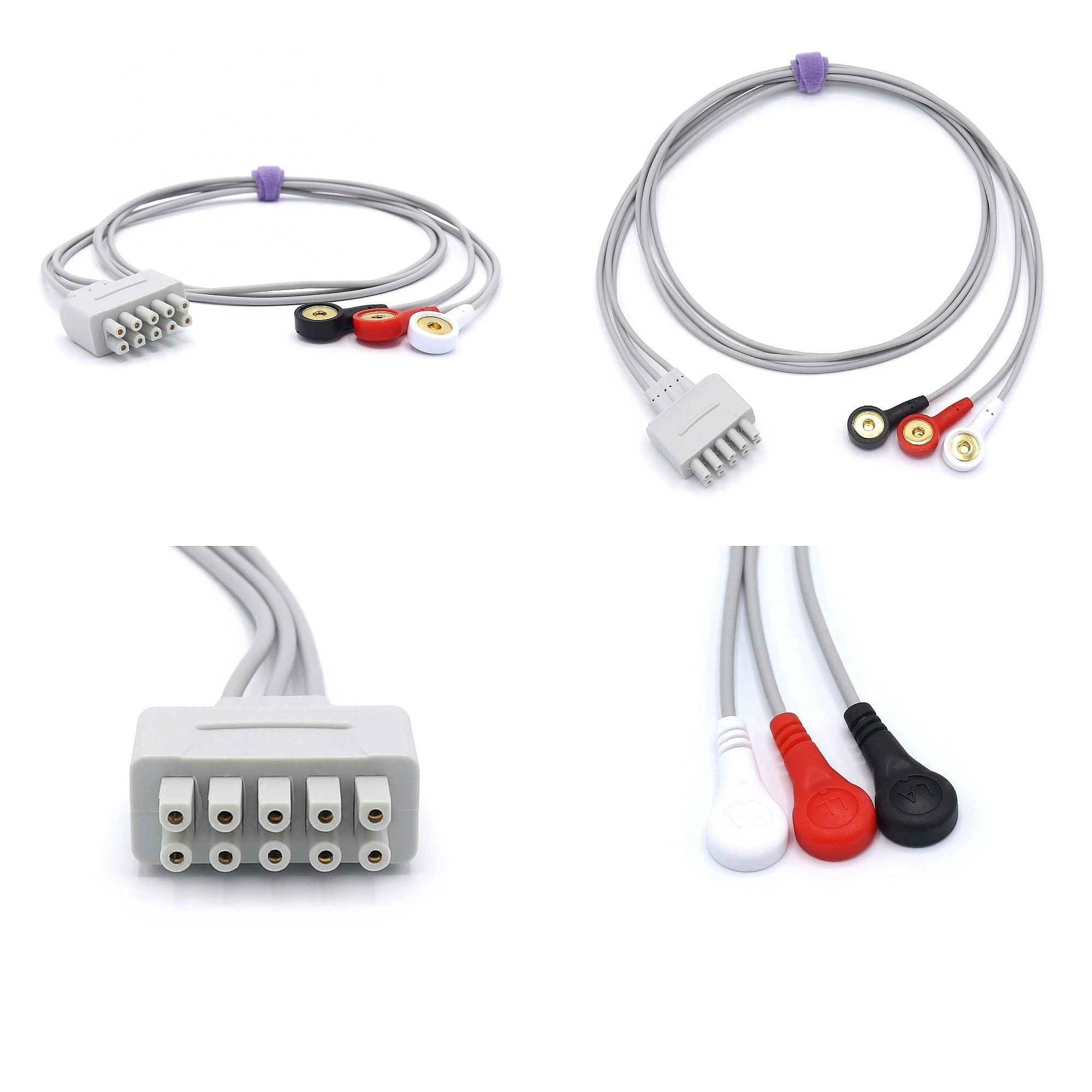 Compatible with Dragers 5956490 MP03414 5-Lead ECG Cable Pinch AHA ECG Lead Wire