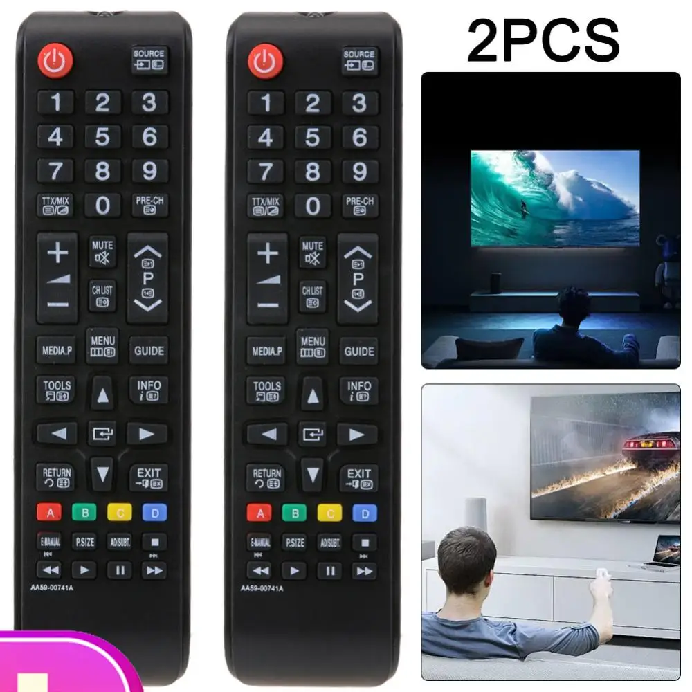 1-2PCS TV Remote Control For Samsung AA59-00741A 3D SMART TV aa59-00603a AA59-00741A AA59-00496A AA59 Replacement Smart TV Stick