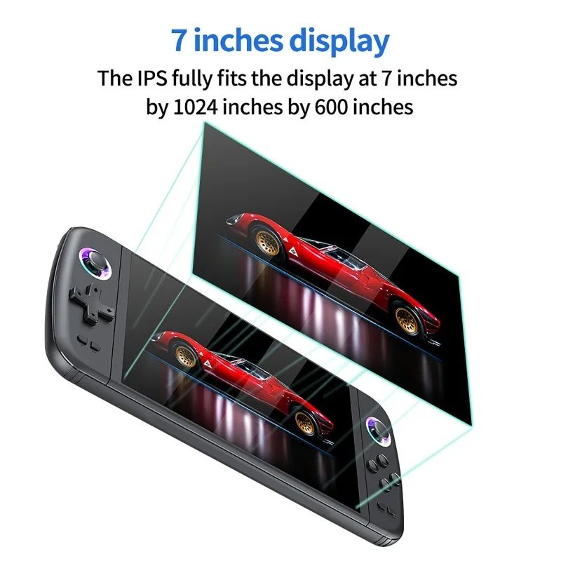 

HD M27 Game Console Portable Pocket Retro Handheld Video Game Console 7.0" IPS Screen 1024*600 Display RGB light Support Emelec