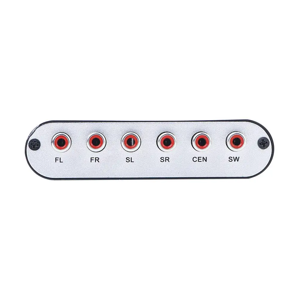 Coaxial AUX 3.5mm to 6RCA Analog Converter HD Stereo Decoder Amplifier AC3 Audio Digital to Analog DAC Converter Audio Decoder