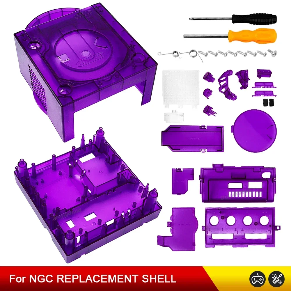NEUE 6 CLORS Für Gamecube NGC Ersatz Shell Transparent Fall für Gamecube NGC GC Spielkonsole DOL-101/DOL-001 Dropshipping – Detail 29