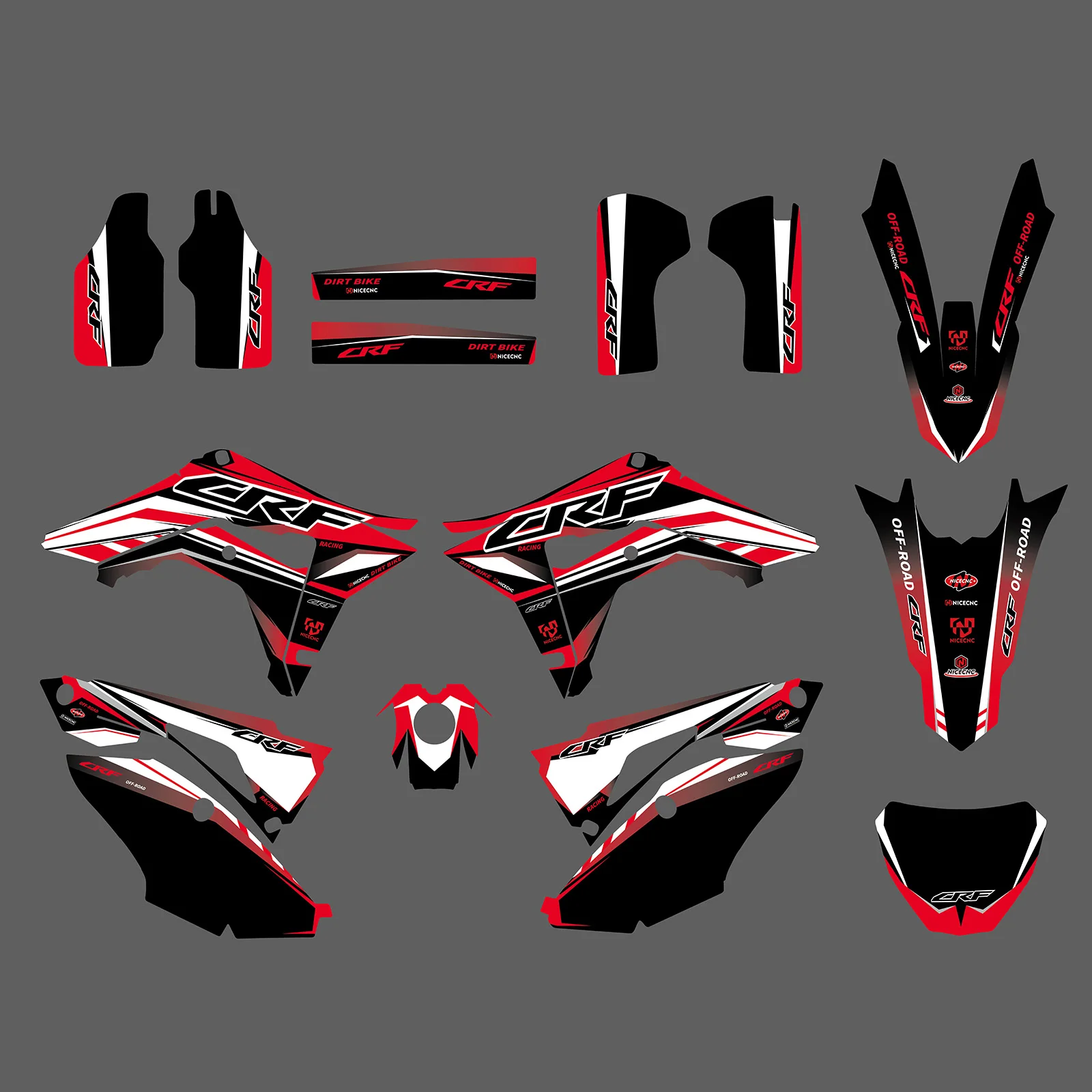 

For Honda CRF250 2018-2021 CRF450 2017-2020 CRF 250 450 Motorcycle Fairing Graphics Background Decals Sticker Customize 2019