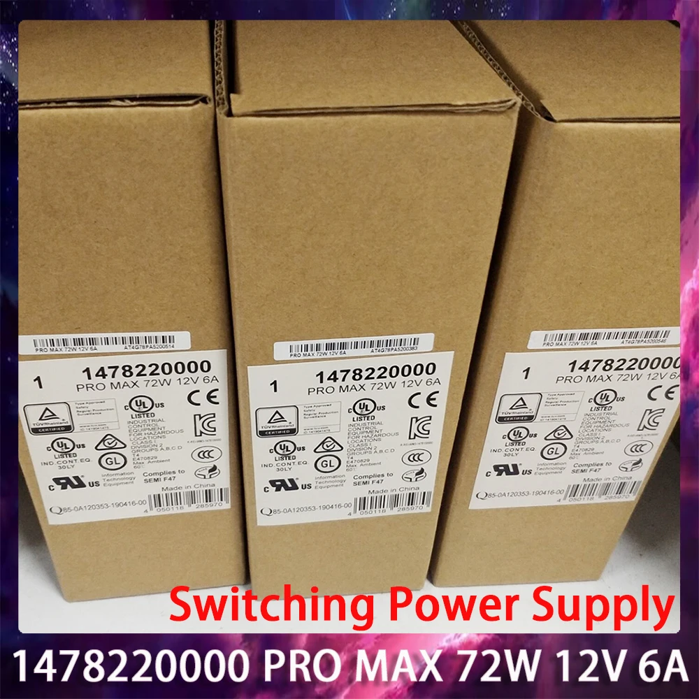 1 Pcs New 1478220000 PRO MAX 72W 12V 6A Switching Power Supply For Weidmuller