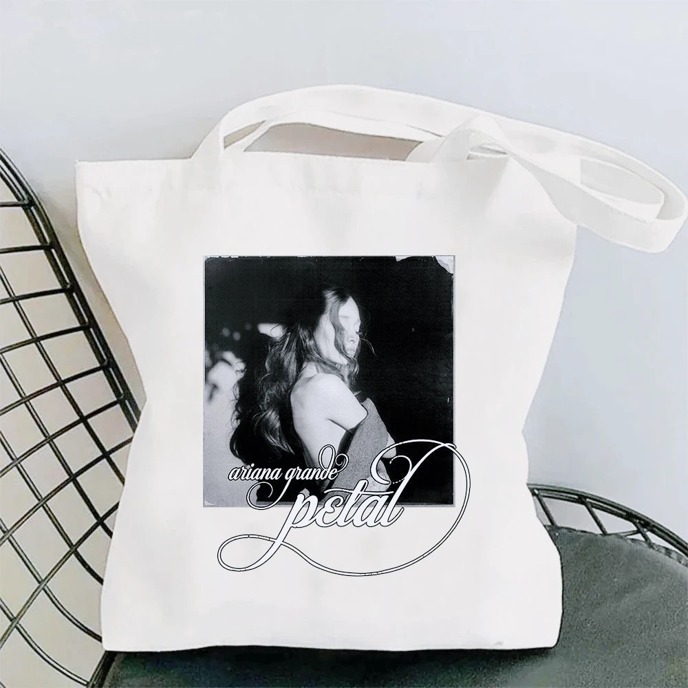 Ariana Grande Petal Album shopping bag for women and girls, casual canvas bag, shopping canvas handbag, teacher and student