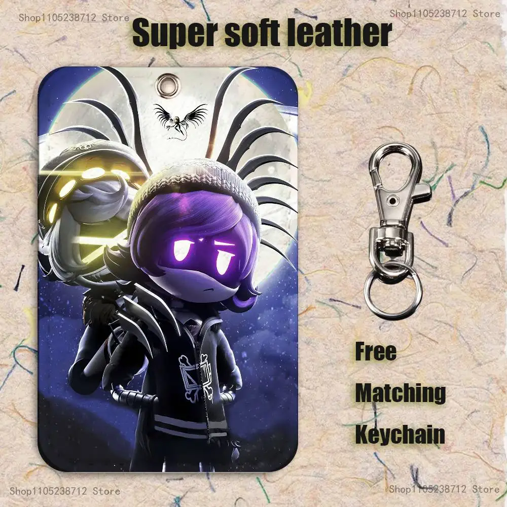 M-Murders D-Drones أنيمي L-Laple نمط حامل بطاقة جلدية المفاتيح حلقة رئيسية قفل الباب الوصول العلامات حافظة بطاقات الهوية بطاقة المفاتيح #5