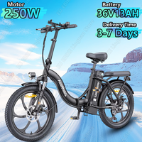 HillMiles-MilePort1 Electric Bicycle 250W 36V13AH Lithium Battery Adult Electric Bike 20-inch Tire Mountain Snow Riding E-bike