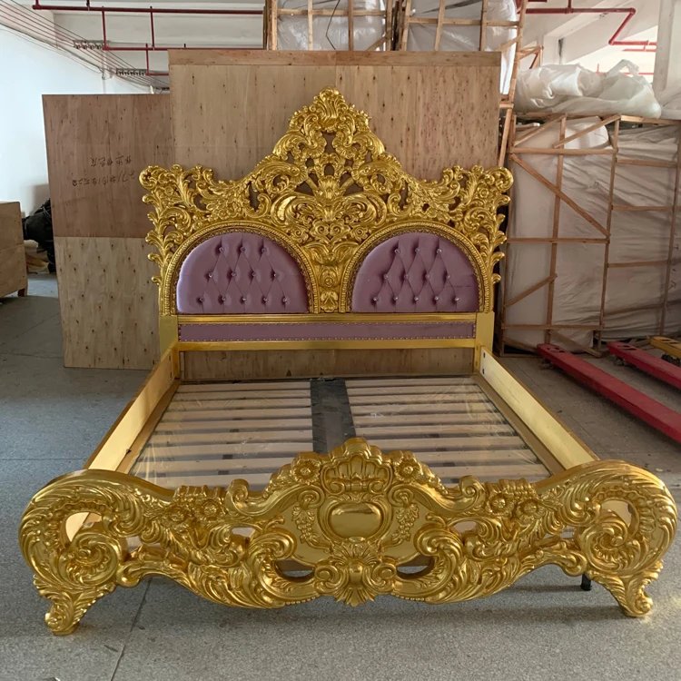 Wooden carved bed design elegant manufacture hotel furniture bed design