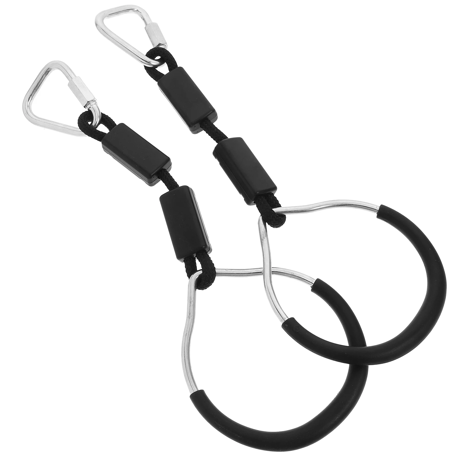 2 قطعة حلقات اللعب في الهواء الطلق للأطفال قدرة قوية 120 كجم حواف ناعمة ملونة سوينغ تسلق حلقة النينجا عقبة دورة