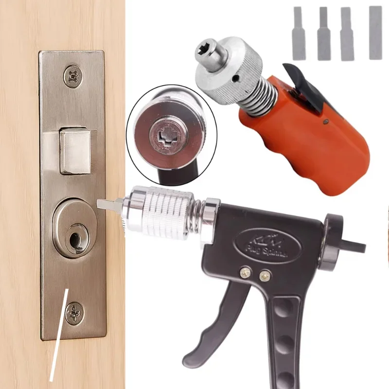 Lock Plug Spinner Quick Turning Gun, Professional Civil Door Lock Turning Tool, Locksmith Lock Pick Maintenance Supplies