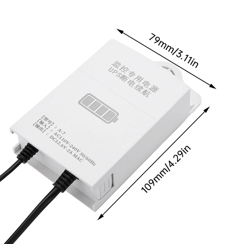 UPS Uninterruptible Power Supply 1800mAh DC12V 2A UPS Batteria Backup di Sicurezza Alimentatore per Telecamera IP Wifi