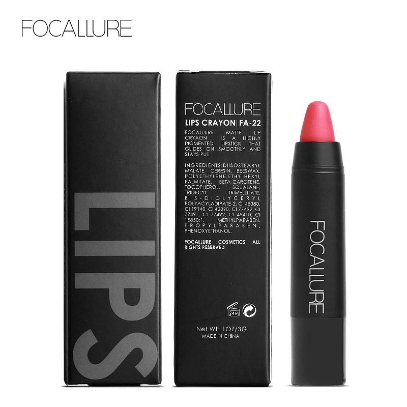 Wholesale FOCALLURE Matte Lipstick Pen Waterproof Long lasting Cosmetics Easy to Wear Lip stick Matte Lip Batom Makeup