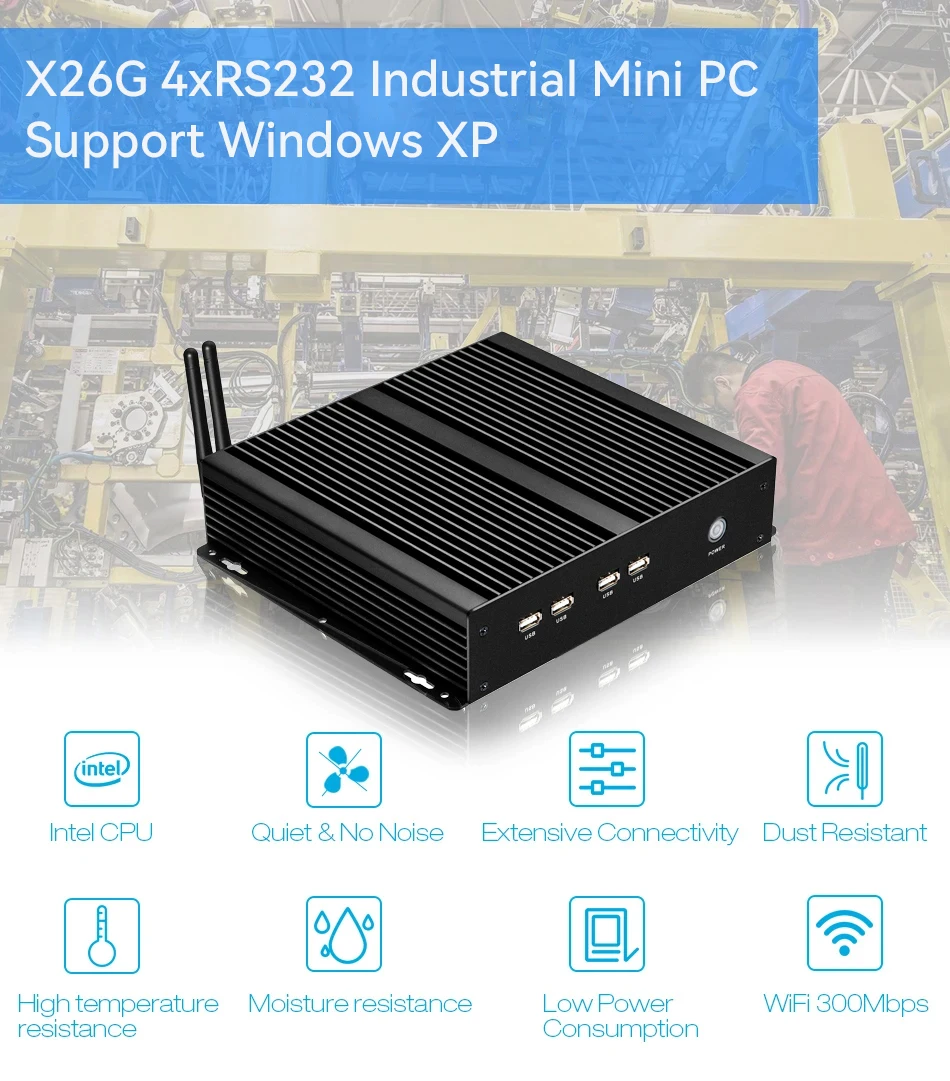 Inter Core i5-3317U Mini PC Borebone Kit DDR3 RAM SSD Support WindowsXP WiFi with 8xUSB2.0 4xRS232 1xHDMI Computer for Industral