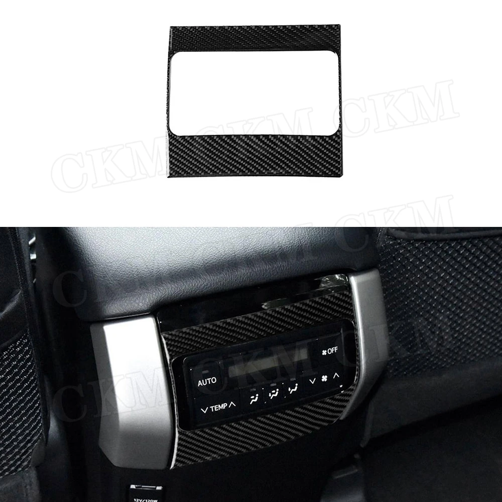 

Carbon Fiber Rear Air Condition Outlet Vent Button Trim Frame Cover Sticker For Toyota Land Cruiser Prado 2010-2018