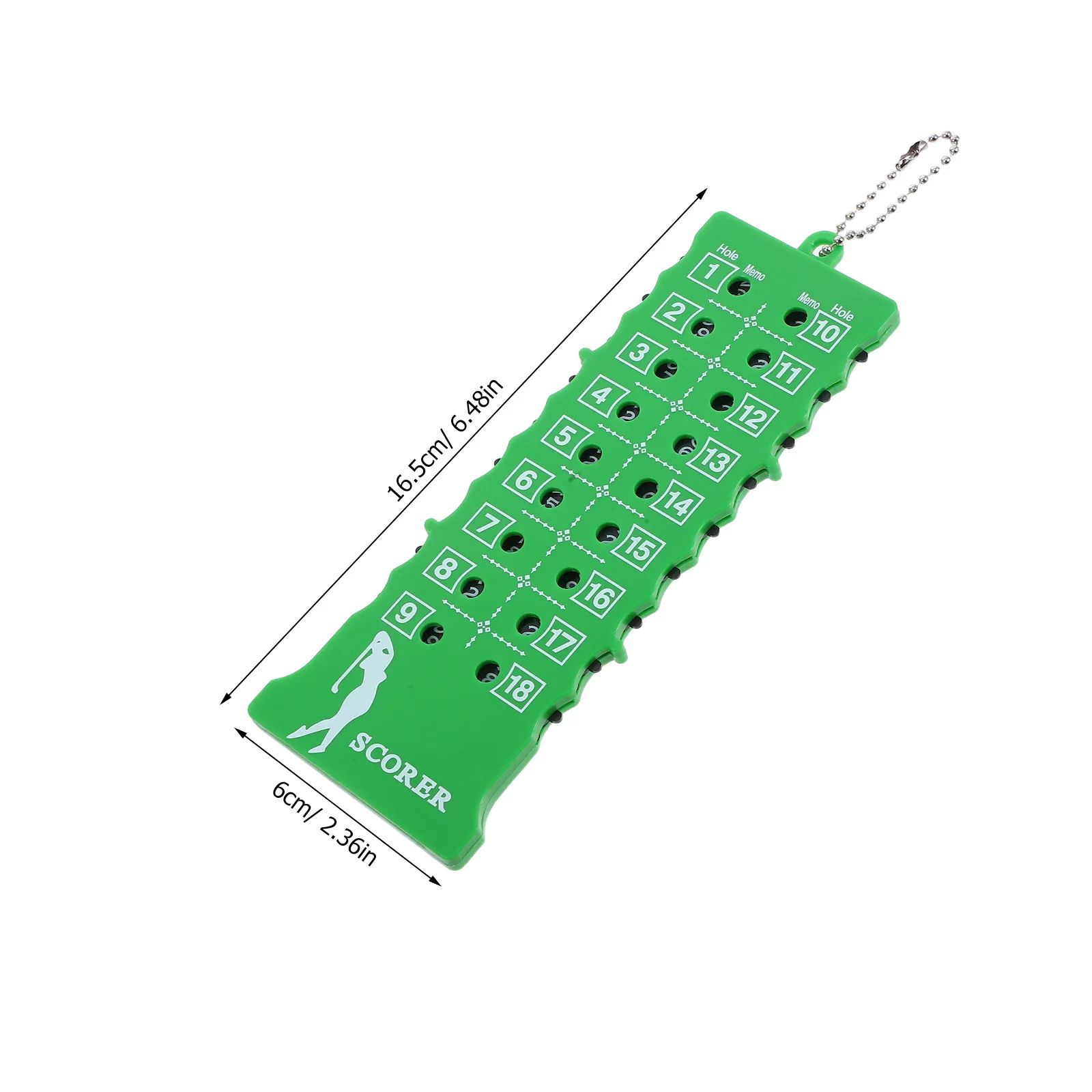 Golf Stroke Counter Portable 18-Hole Lightweight Plastic Keychain for Practice, Training & Competition