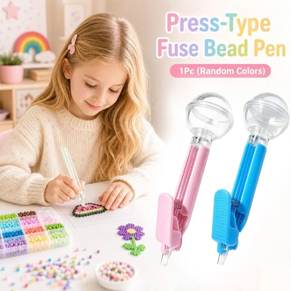 New 2.6mm Tip Bead Placement Pen Professional Grip Bean Juggling Tool Automatic Press Beads Pen Fuse Beads Pen For Beginners
