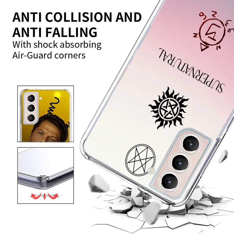 Angel Castiel Supernatural Phone Case For Samsung Galaxy S25 Edge S24 S23 FE S21 S20 S10 Plus S22 S26 Ultra Cover Clear Cases TP - view 4