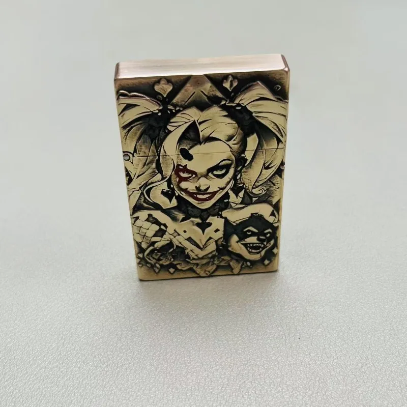 2026 New Personalized Creative Brass Ultra-thin Enamel Kerosiene Lighter Is The First Choice for Men’s Gifts