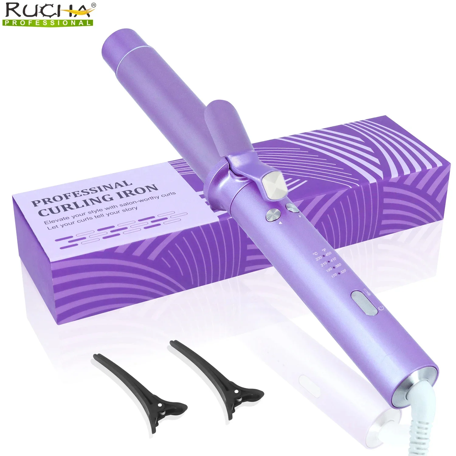 

RUCHA Automatic Hair Curler 32mm Auto Rotating Ceramic Hair Roller Professional Curling Iron Curling Wand Hair Waver