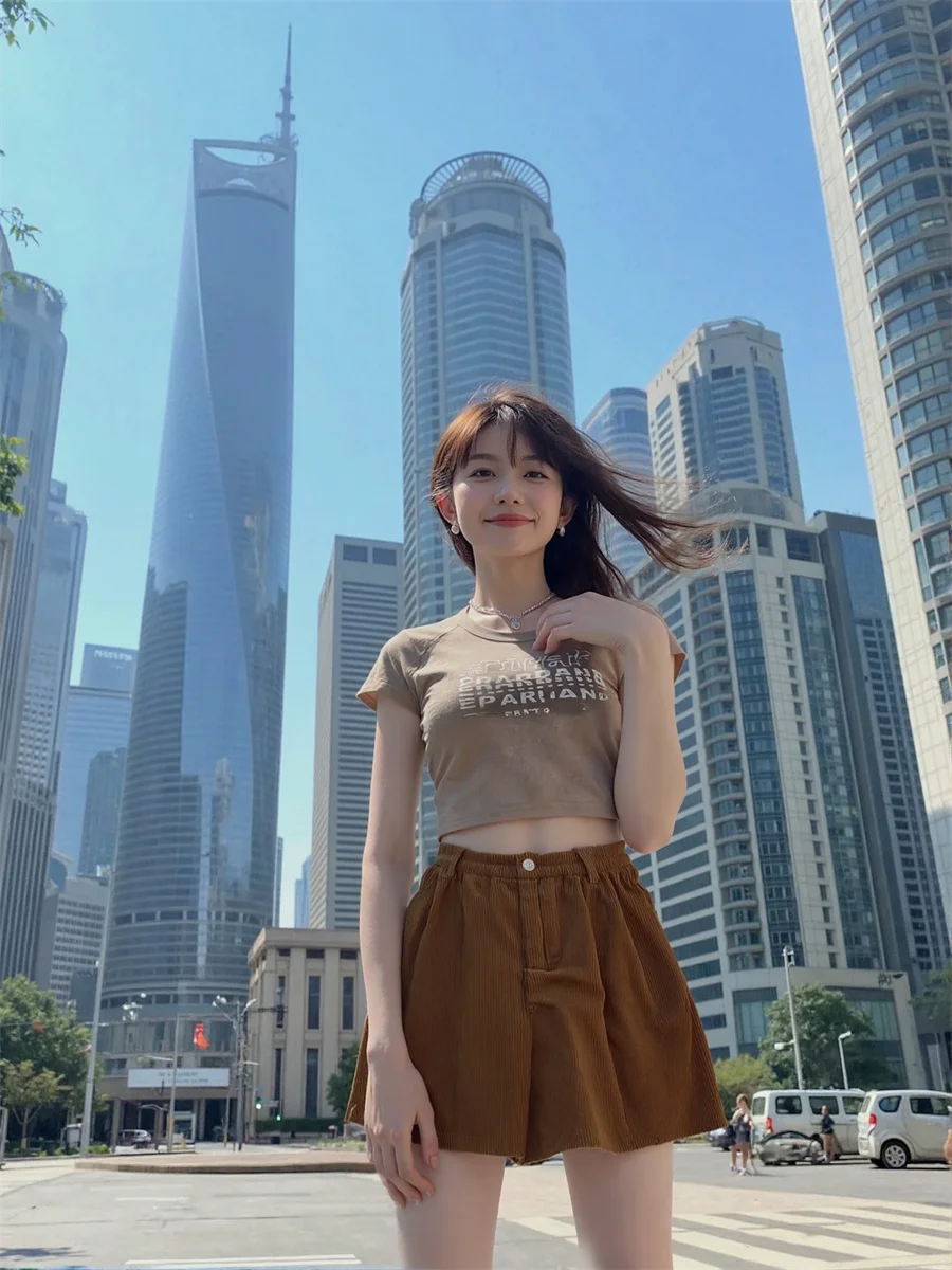 Shorts Womens Corduroy Ballet Stage Performance Ideal Official Amplifier Inch Splicing England Cherry Candy