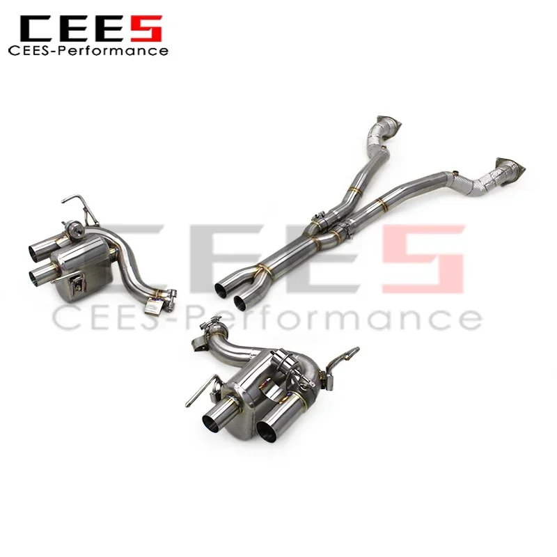 

Stainless Steel CEES Exhaust Downpipe System - X Pipes for Ferrari FF 6.3L V12 (2011 - 2012) with Insulated Assembly