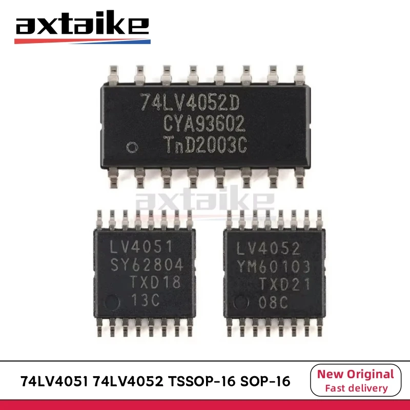 

10PCS 74LV4051PW 74LV4052PW LV4051 LV4052 TSSOP-16 74LV4052D SOP16 8-channel Dual 4-channel Analog Multiplexer Demultiplexer IC