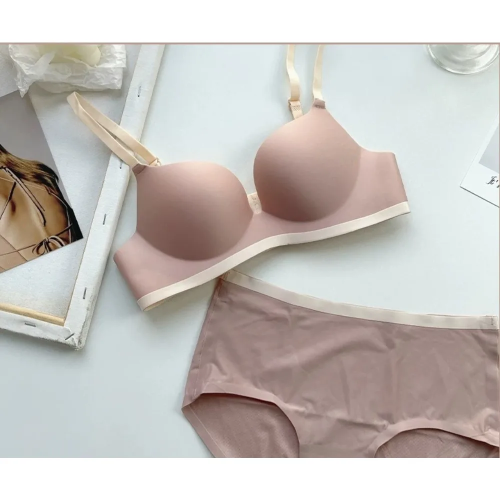 Women One Piece Seamless Wireless Bra Push Up Anti Sagging Brassiere For Small Bust Flat Chest No Empty Cup Comfort Underwear