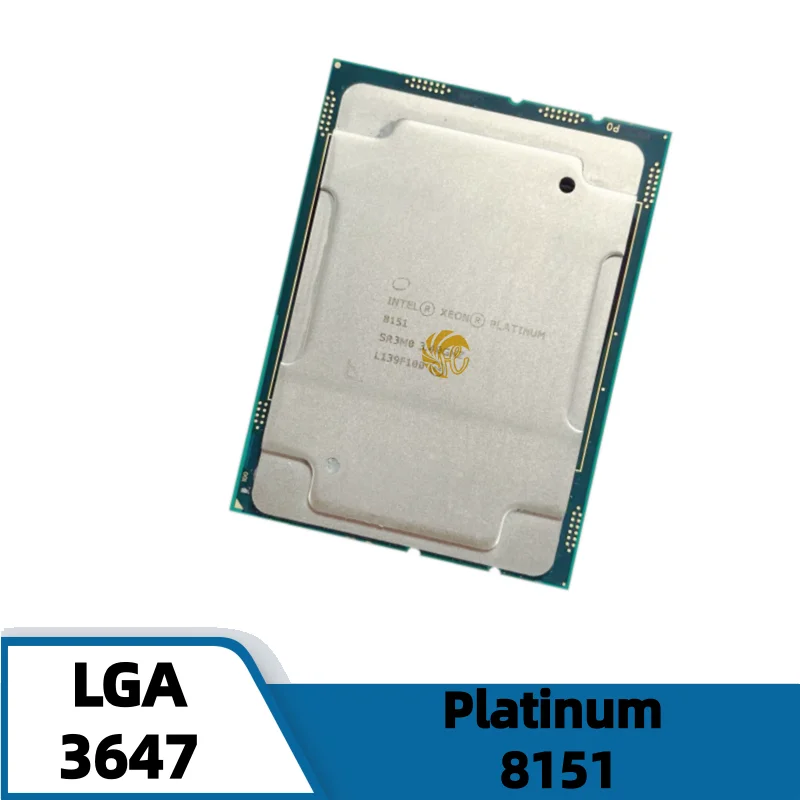 Xeon Platinum 8151 CPU 12-Cores 24-Threads 3.4GHz 24.75MB 240W LGA3647 for C621 Server Motherboard