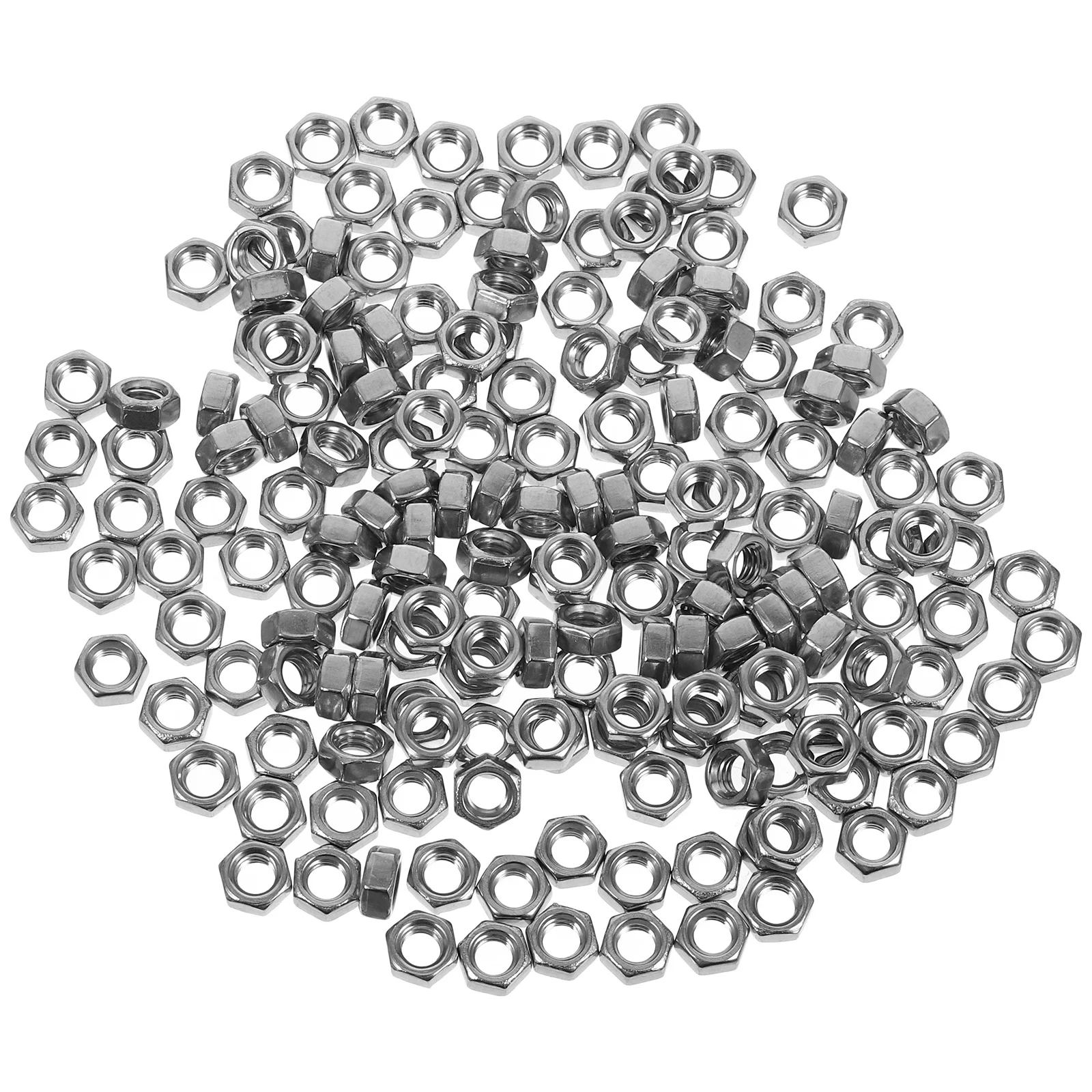

180Pcs 304 Stainless Steel Hex Nuts Durable Fastening for Machinery Lamp Hardware Nuts Set High Strength Accurate Dimensions