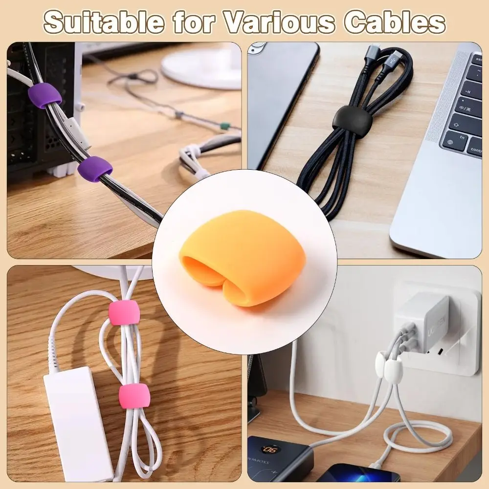 Clip per avvolgicavo in gomma calda Protezione per cavo avvolgitore multifunzione Custodia per linea dati per cuffie