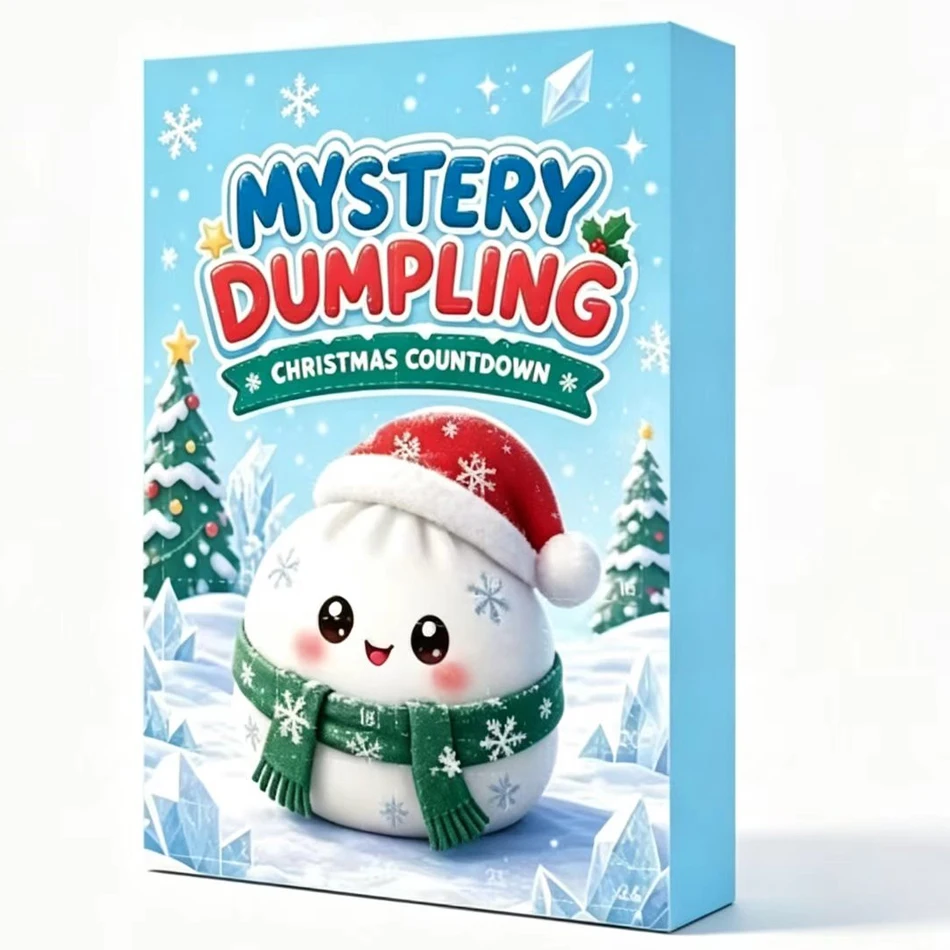 Christmas Squishies Advent Calendar 2026 24 Days Countdown Dumpling Squishy Toys Slow Rising Squeeze Fidget Sensory Decor Gift