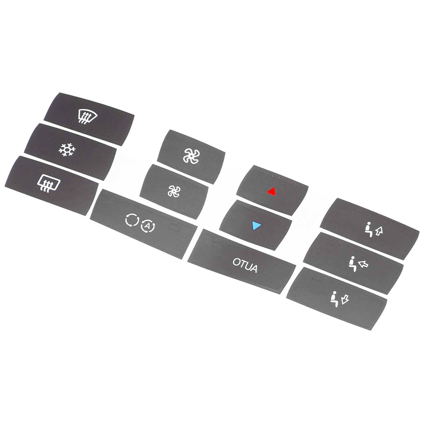 Dashboard Repair Kit for BMW X3 E83 2003-2010 Featuring Climate Control Push Button Knob Overlay Stickers Decals
