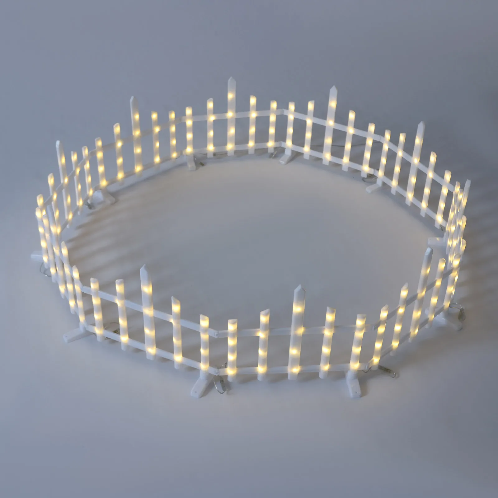 

10PCS LED Garden Fence Lights White Outdoor Christmas Decor IP44 Waterproof Fairy Tale Fence for Yard Party Wedding Decoration